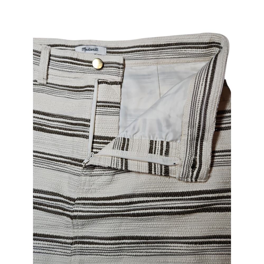 Madewell Mini Skirt in Striped Tweed Cotton Women's Size 6 - Picture 4 of 9
